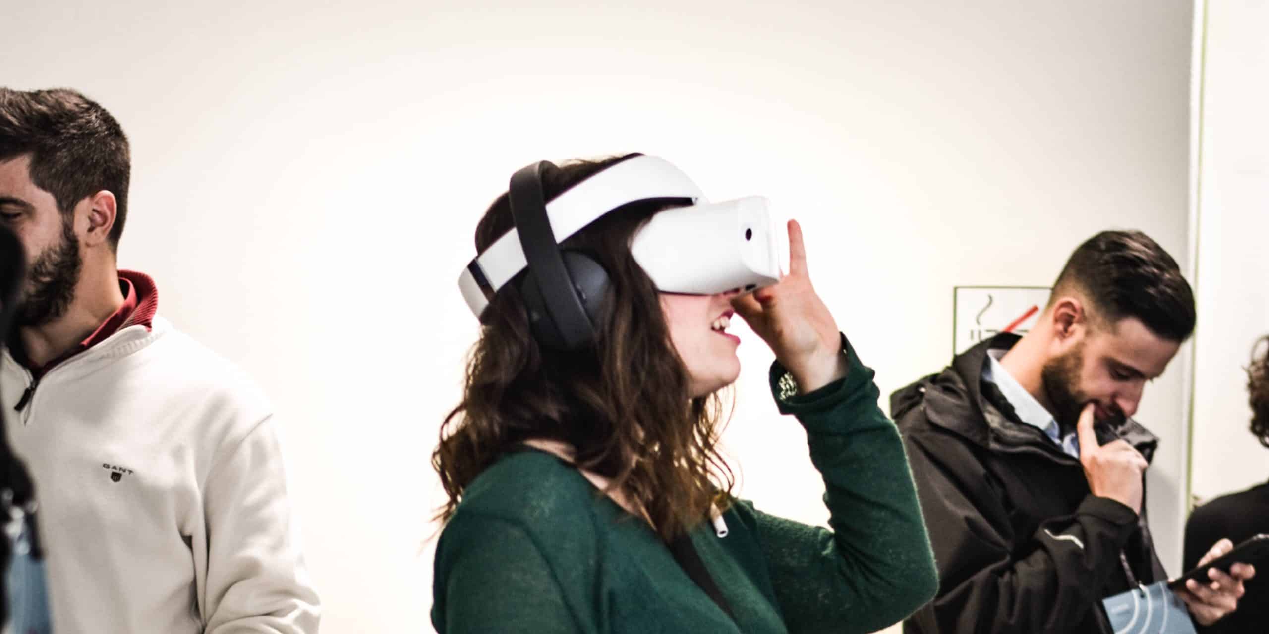 Woman with VR goggles