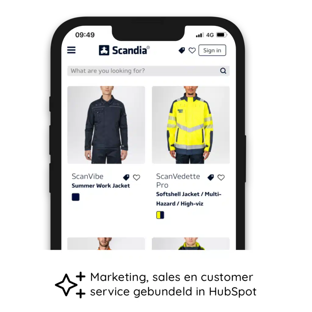 Scandia website - mobile