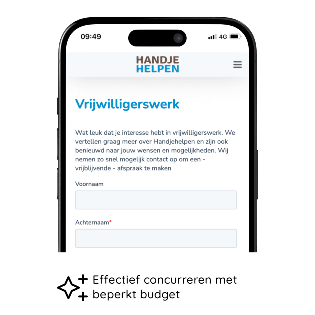 HandjeHelpen - aanmeldformulier vrijwillgers