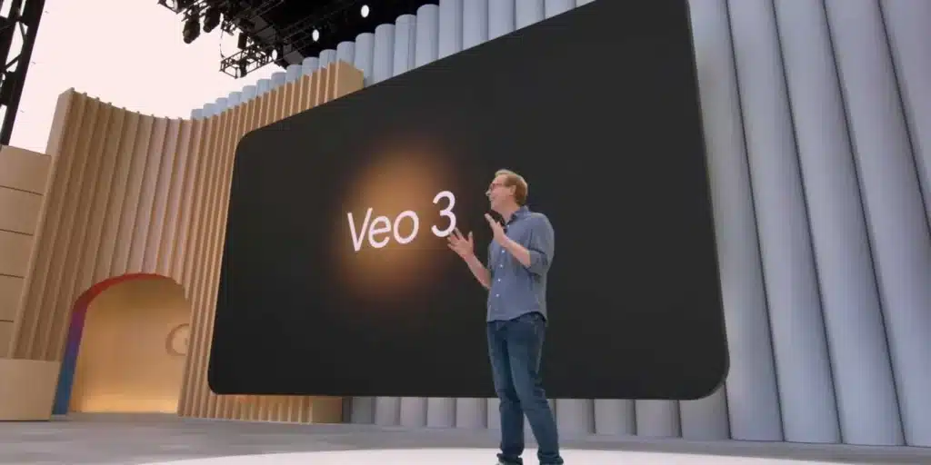 foto van introductie Veo 3 tijdens de Google I/O 2025